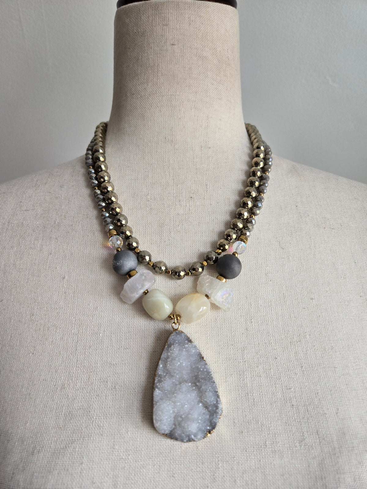 Large Chunky Druzy Statement Necklace