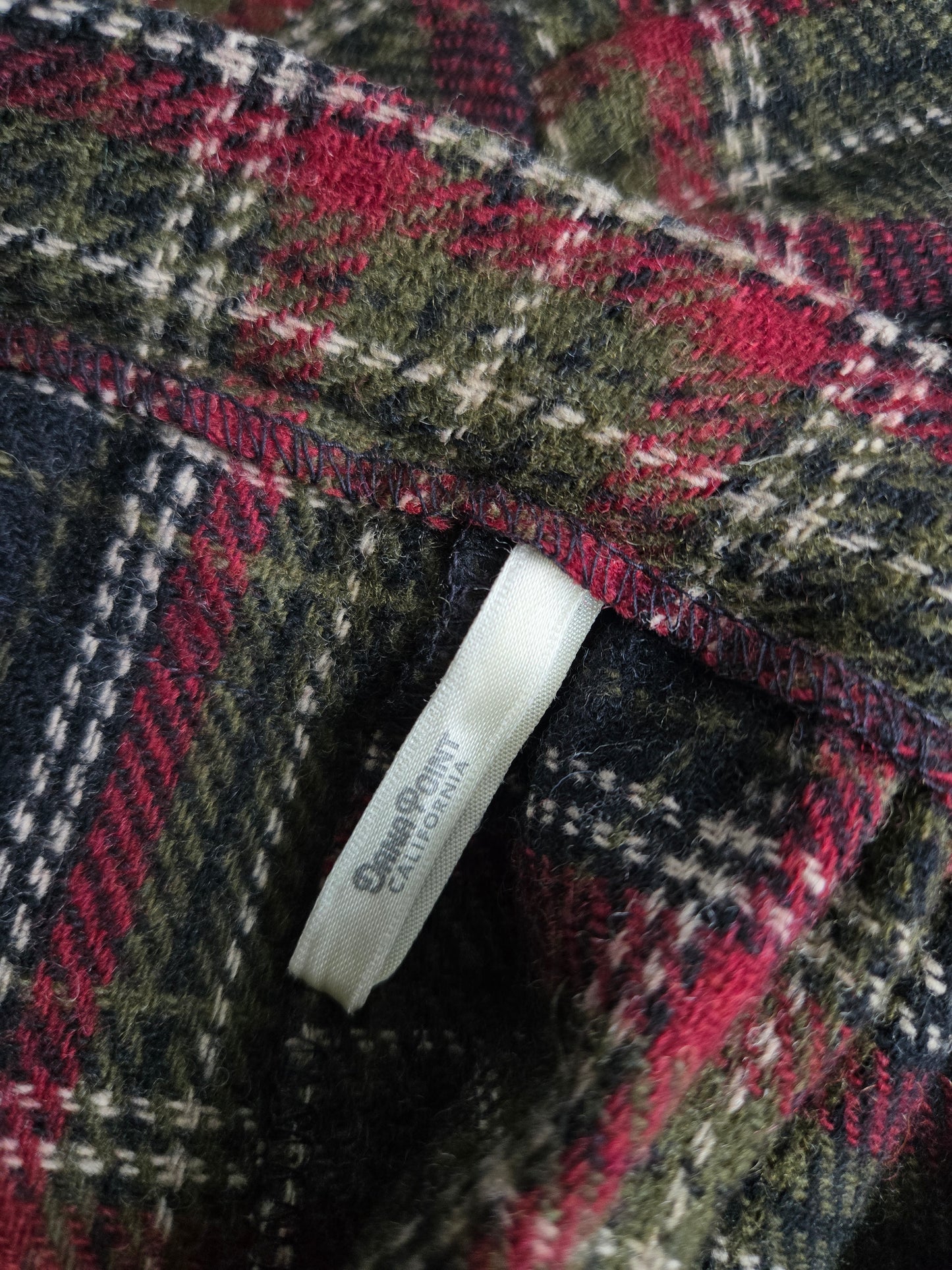 Dana Point California Vintage 80s Wool Plaid Blanket Skirt - W28"