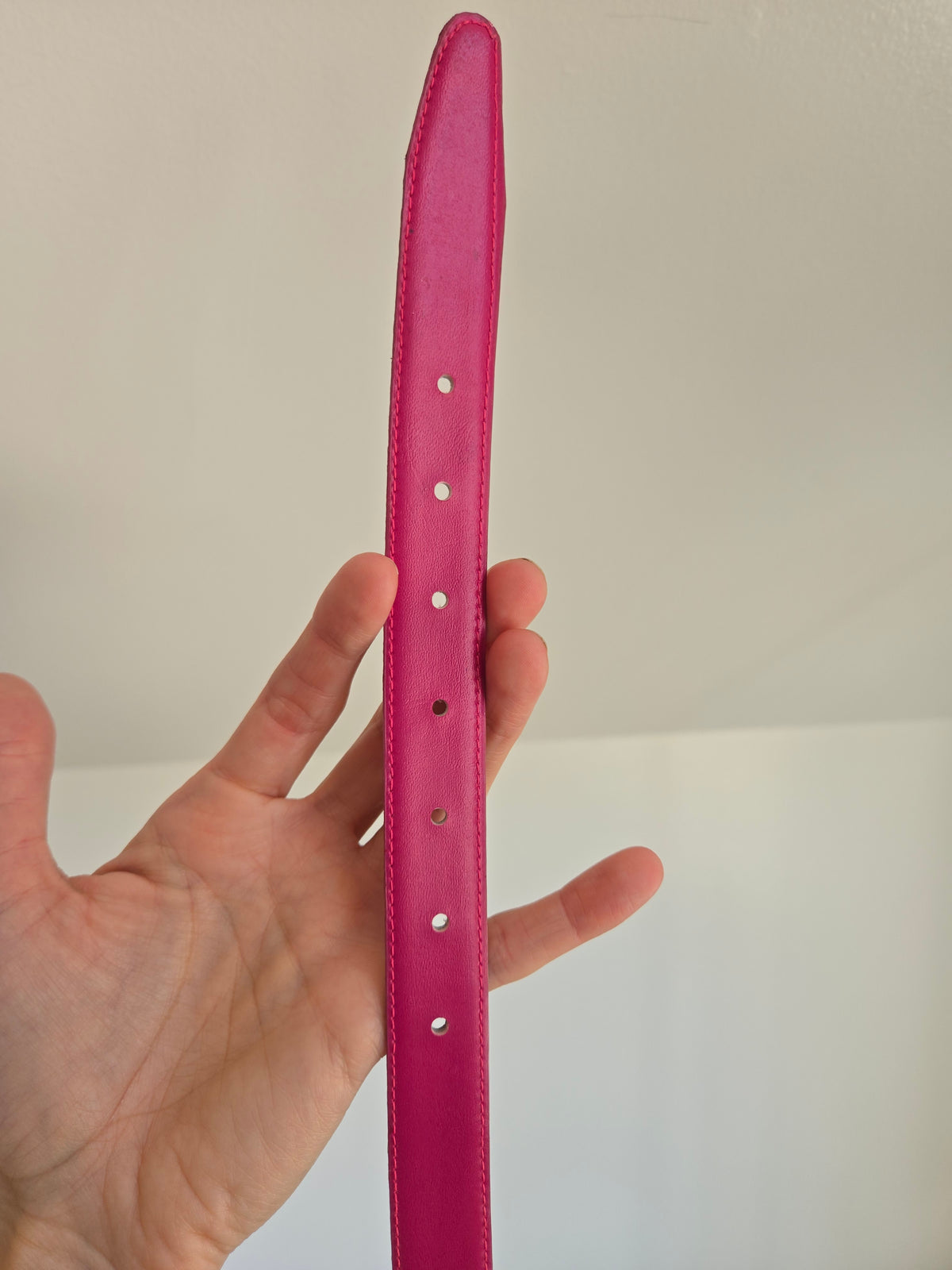 Vintage DAME Genuine Snake Skin Pink Belt