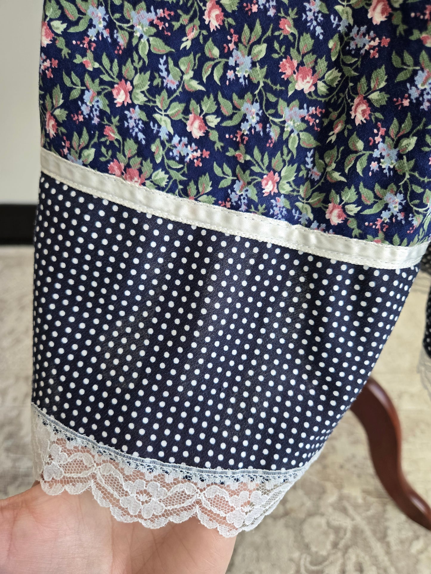 Gold Label Gunne Sax by Jessica San Fransisco Vintage 70s Calico Prairie Dress - XS