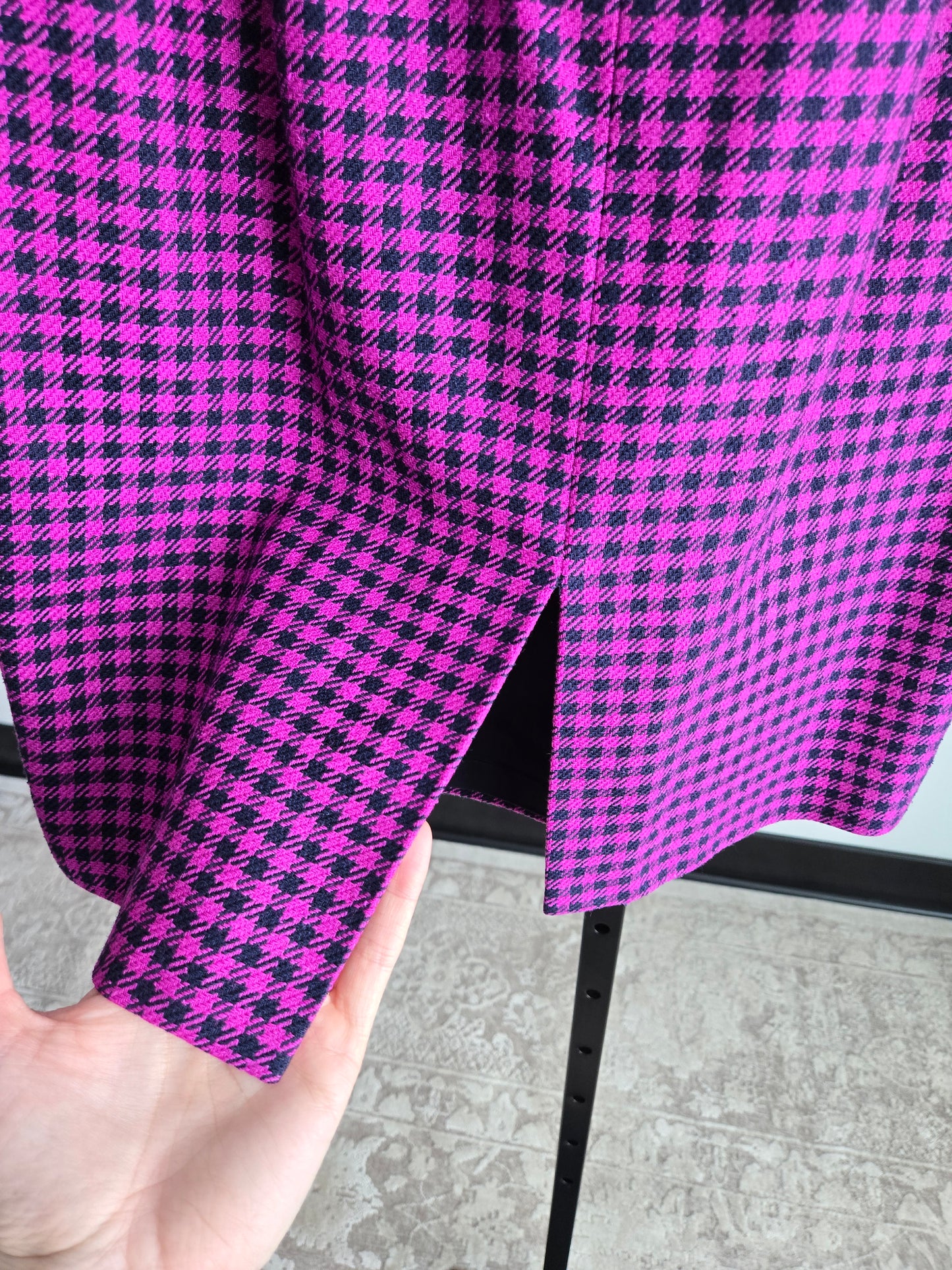 Liz Claiborne Vintage Silk/Wool Tweed Pink Plaid - Small