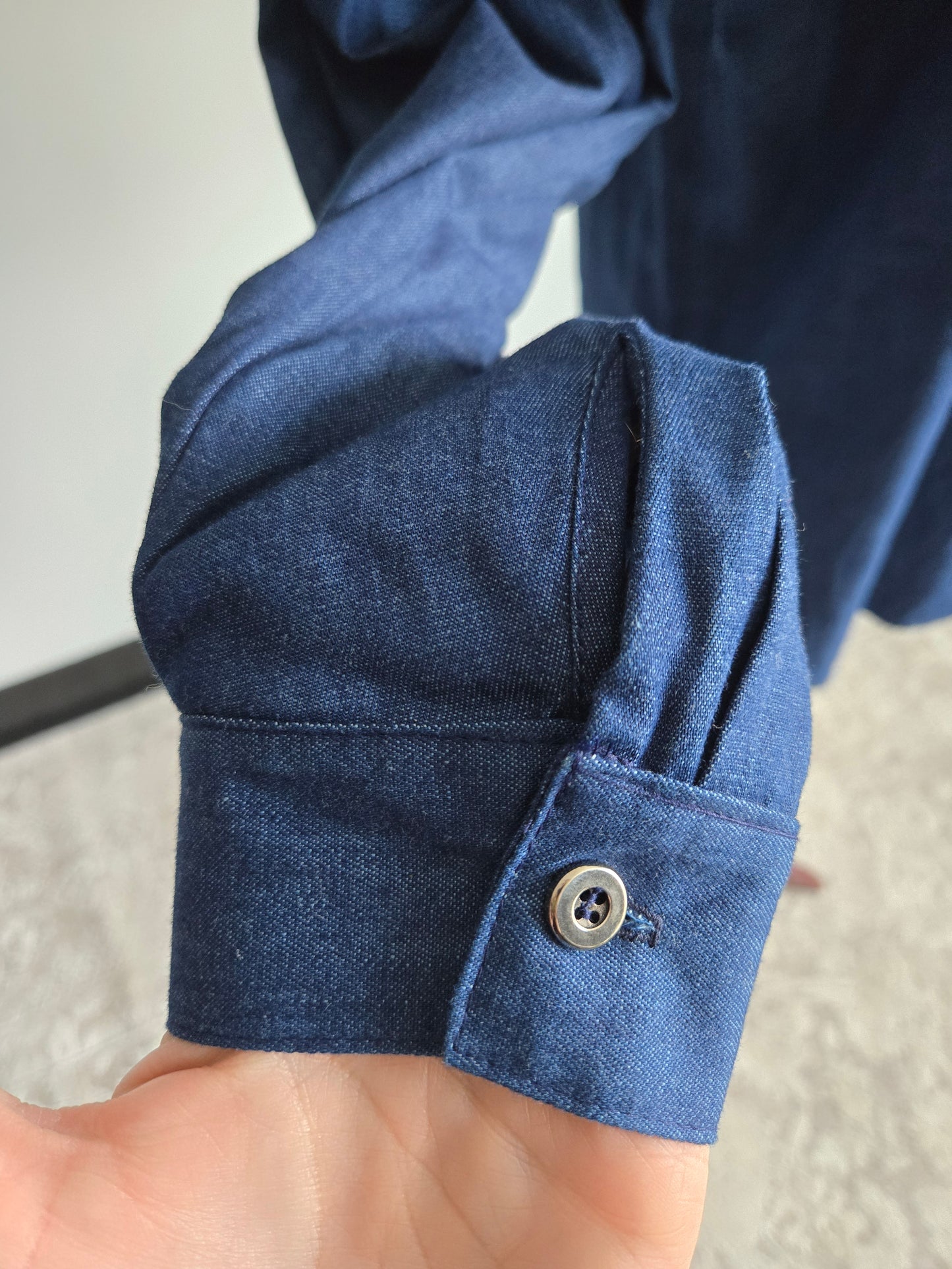 Vintage Western Charna of Dallas, Texas Denim Cape Top Shirt - medium