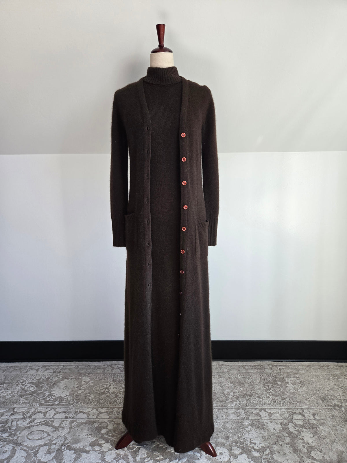 Vintage Jane Justin Lambswool and Angora Two Piece Set - Medium
