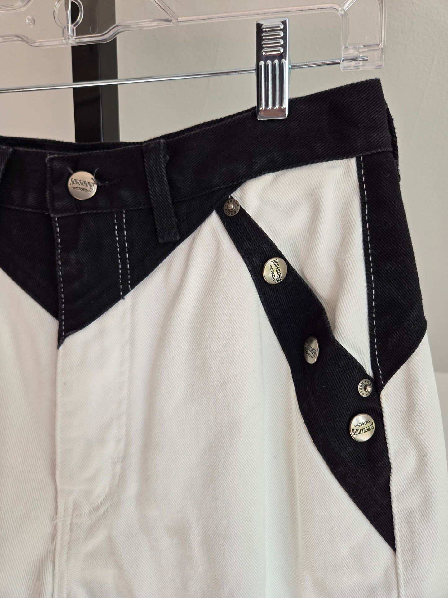Roughrider by Circle T Vintage Black and White Jeans - W26-27"