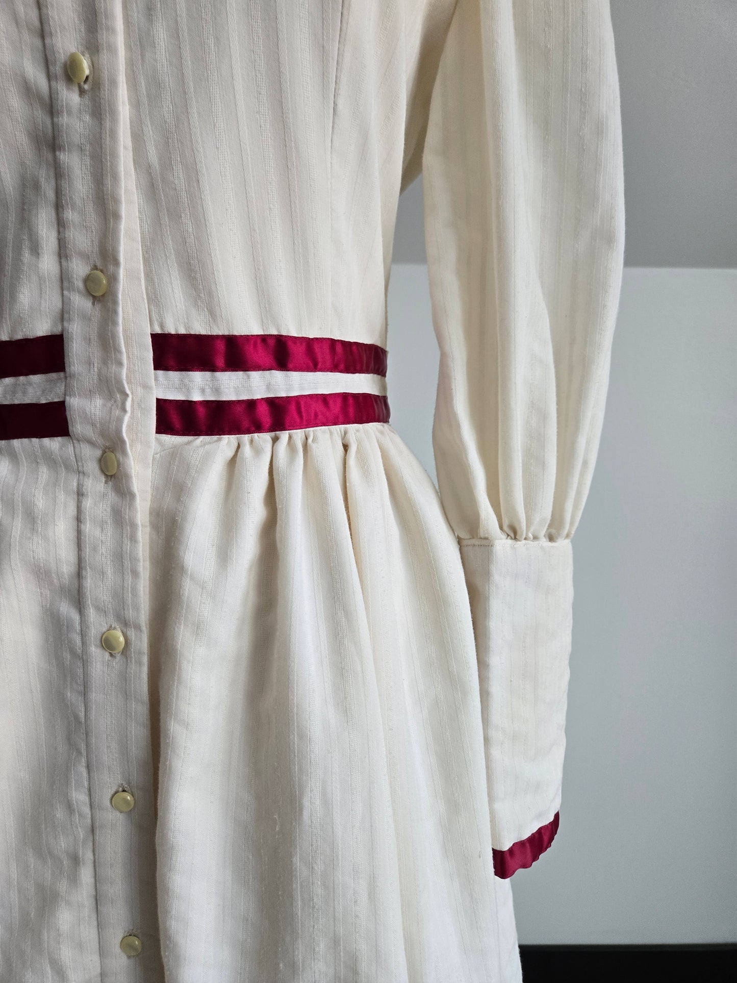 Vintage 1970s Cotton Prairie/Gunne Style Dress - small/medium
