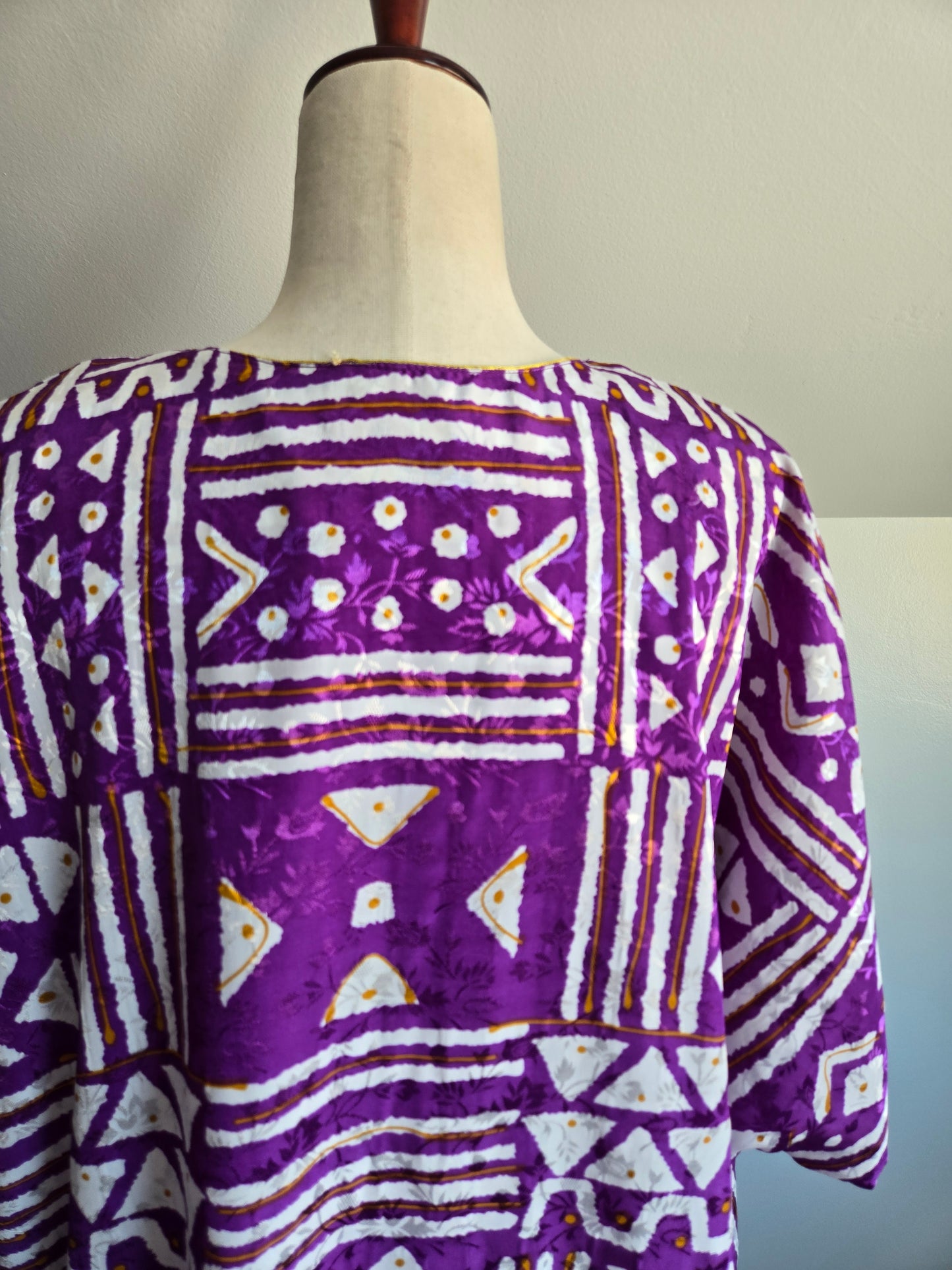 Vintage 80s Essence Purple Caftan - OS