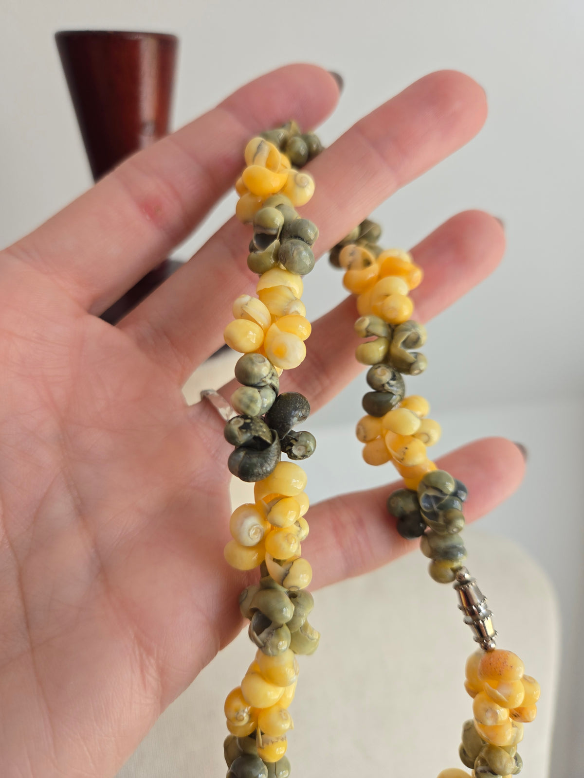 Vintage Seashell Cluster Necklace