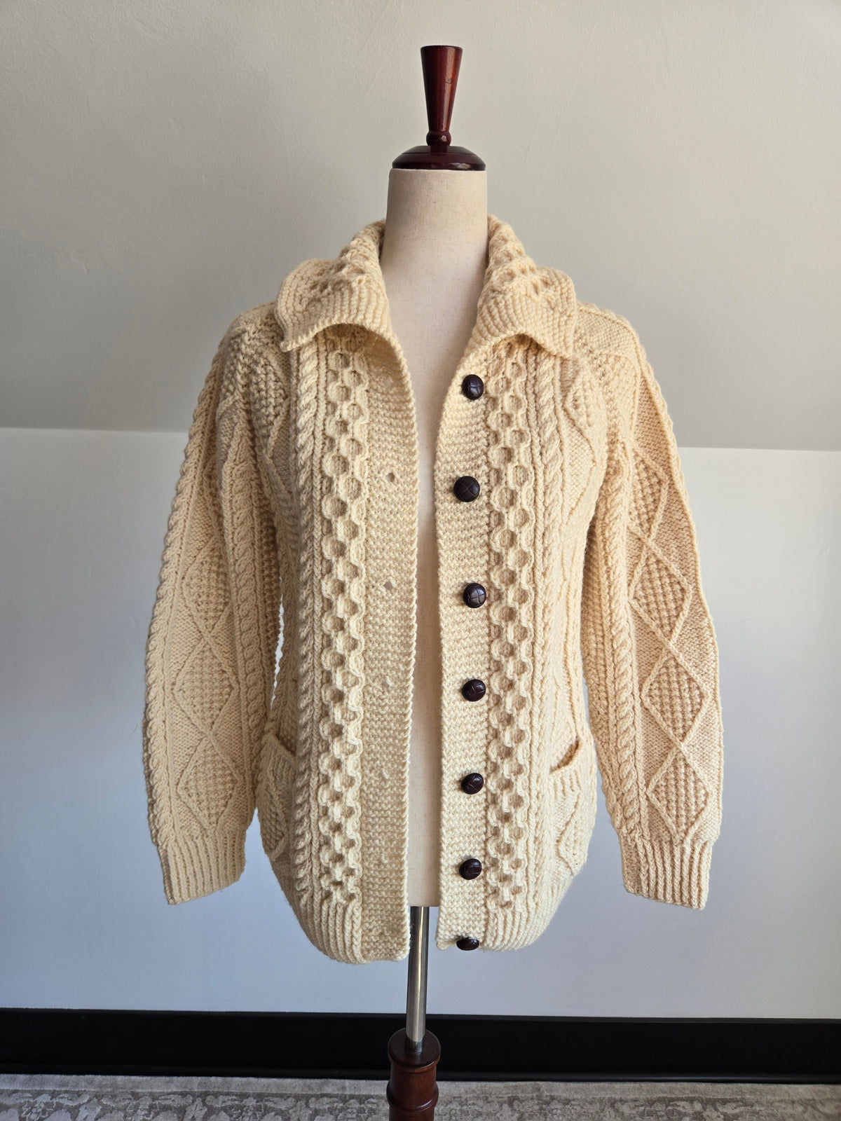 Blarney Woolen Mills Irish Knit Cardigan - medium