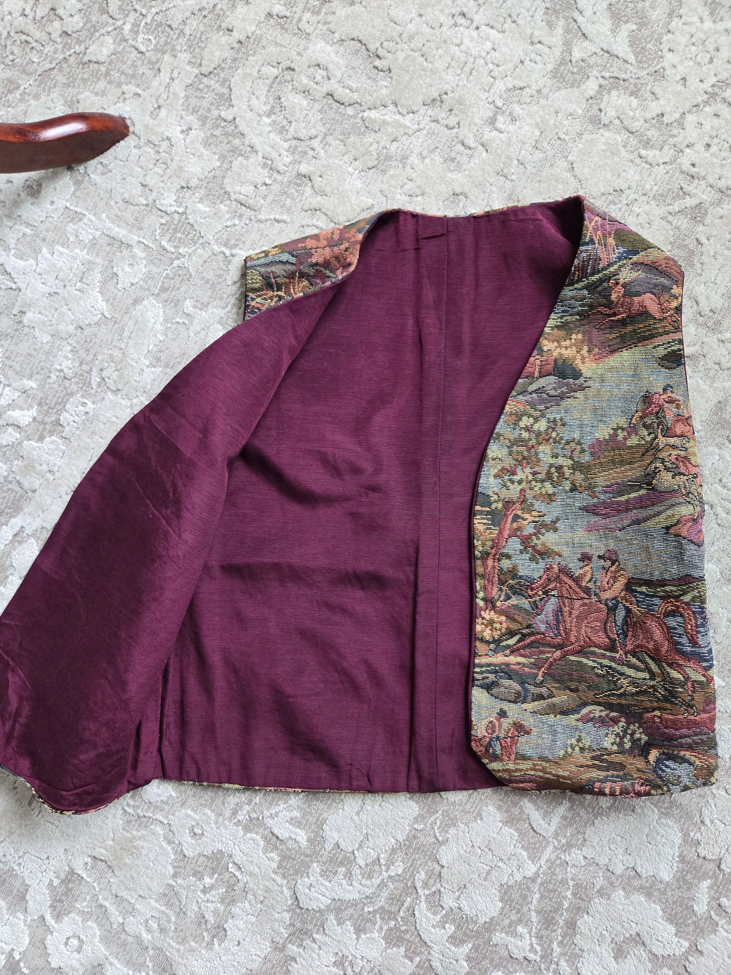 Equestrian Tapestry Hand Made Vest - M/L