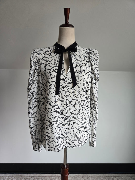 Ted Baker London Designer Bow Print Top - XS/S