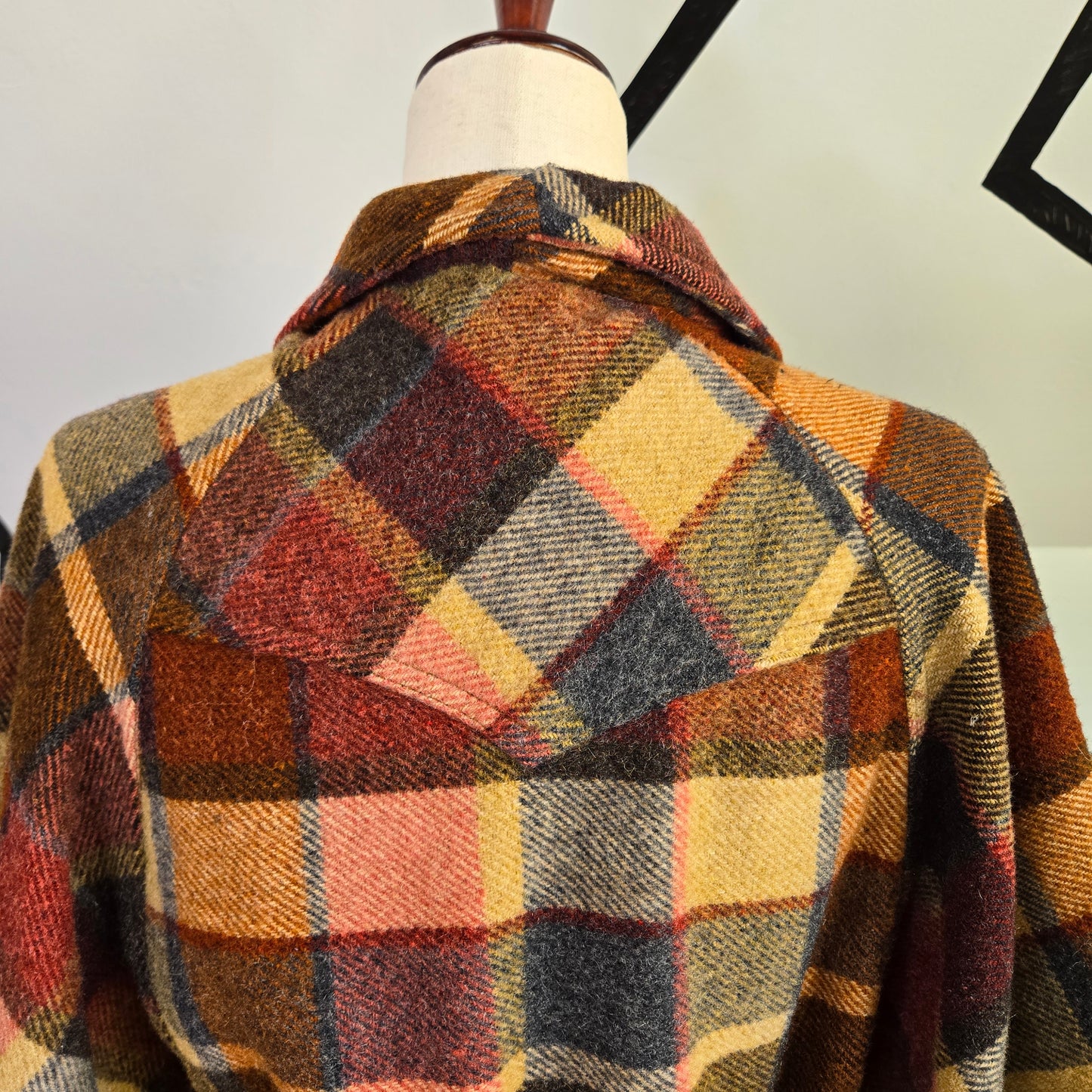 Prior Vintage 70s Wool Raglan Jacket with Belt