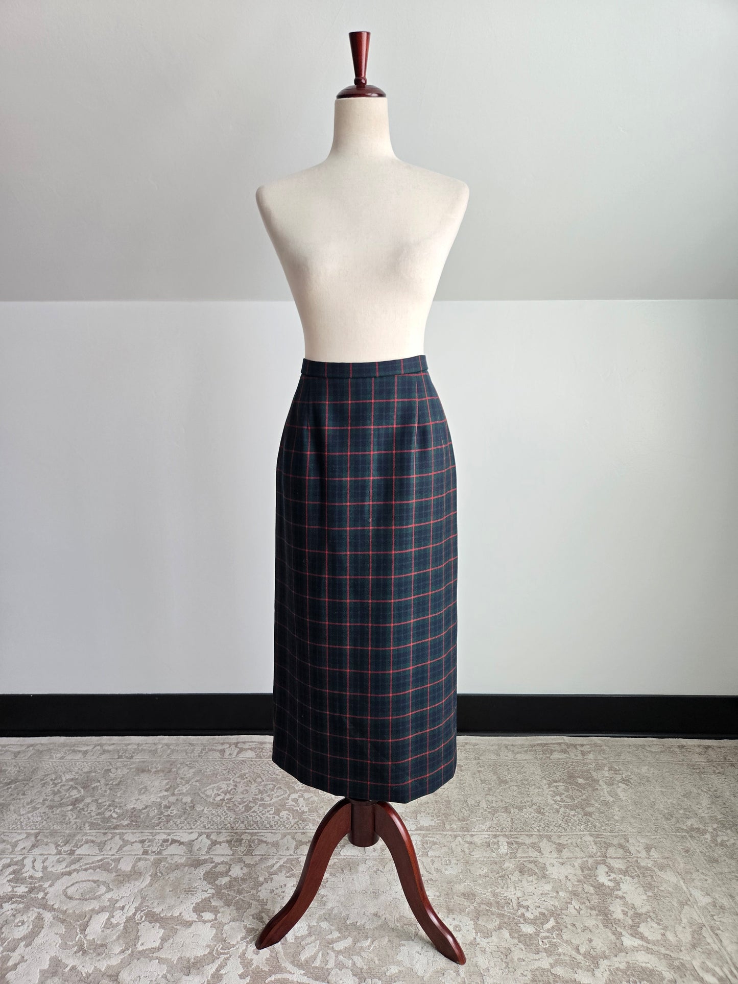 Pendleton Vintage Virgin Wool Classic Plaid Long Skirt - W29"