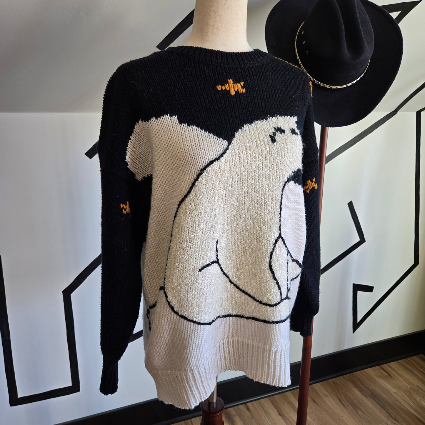 JJ. Fargo Vintage Polar Bear Sweater Made in Korea - XL