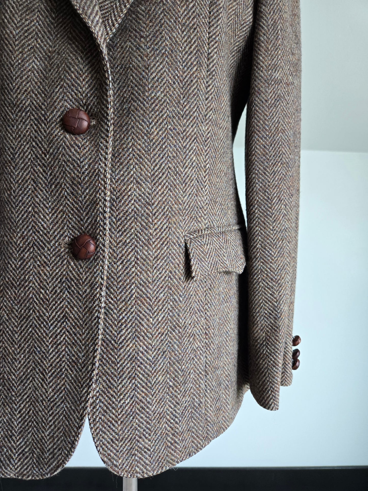 Farrah Vintage 70s Western Wool Tweed Blazer - Large