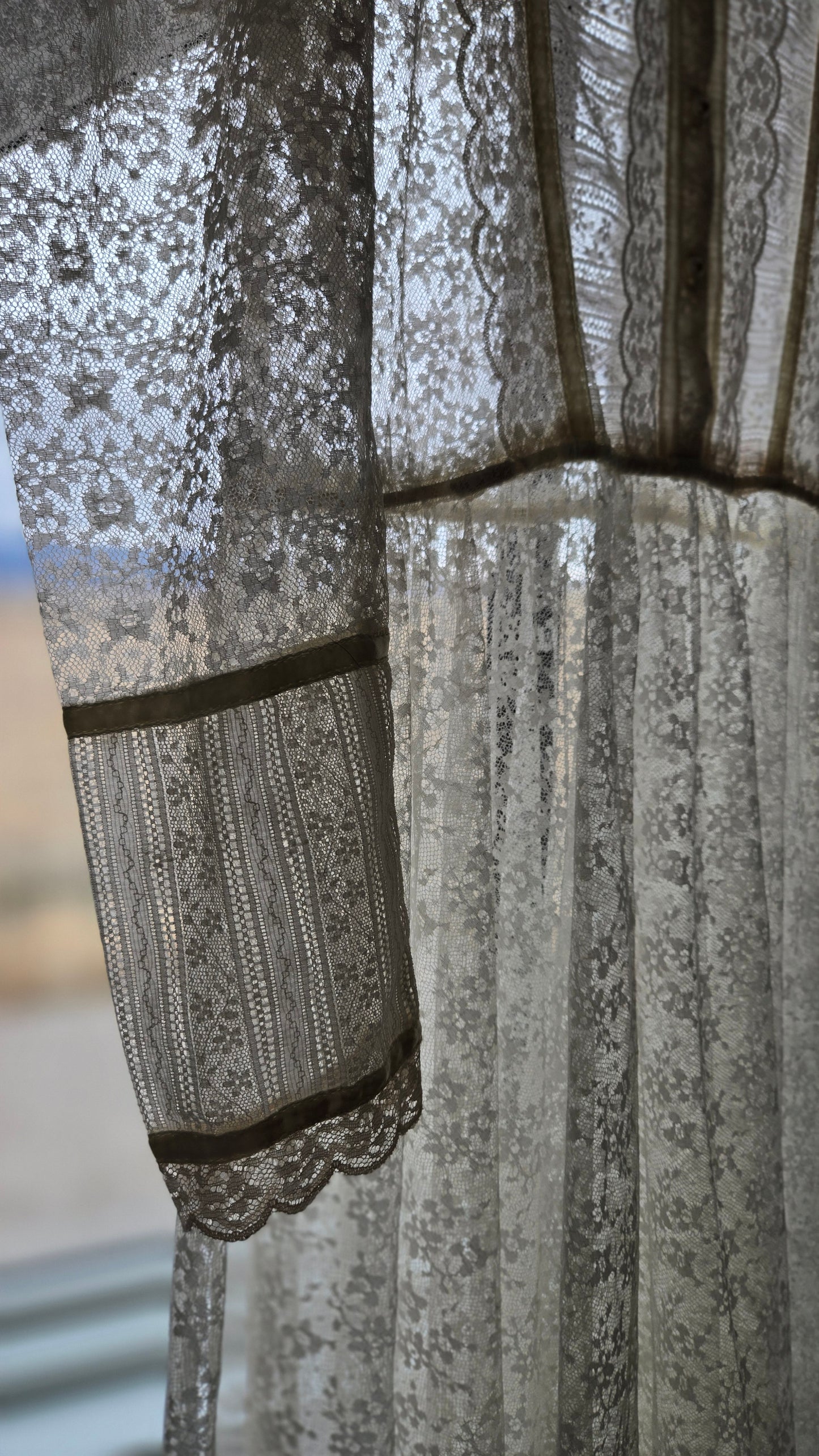 Gunne Sax Vintage Fully Shear Lace Dress - Medium