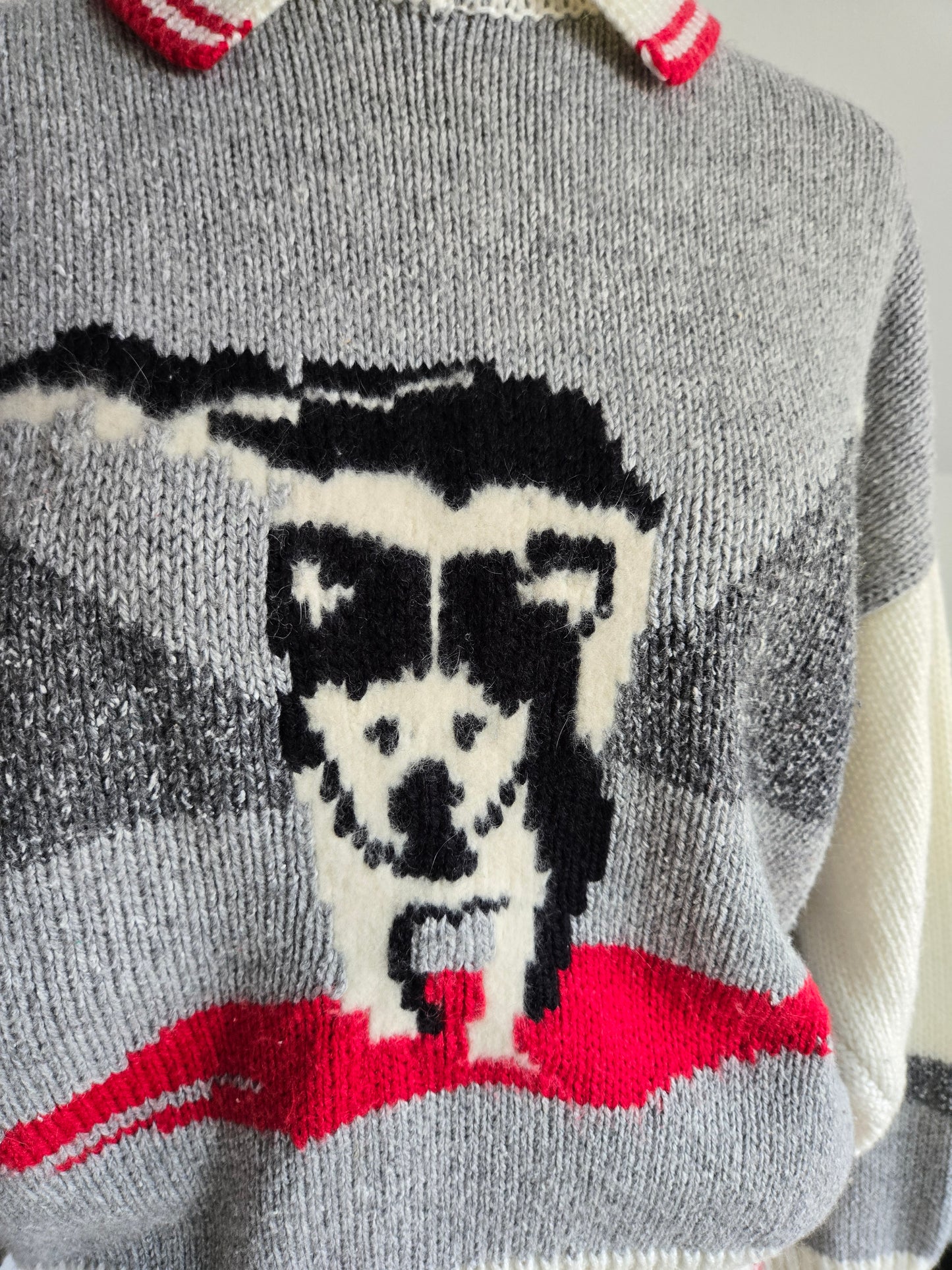 Catalina Vintage 80s Sled Dog Novelty Knit Sweater - Medium