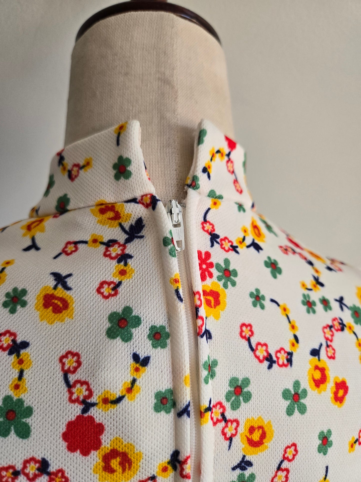 Gay Gibson 70s Micro Print Maxi Dress - XS