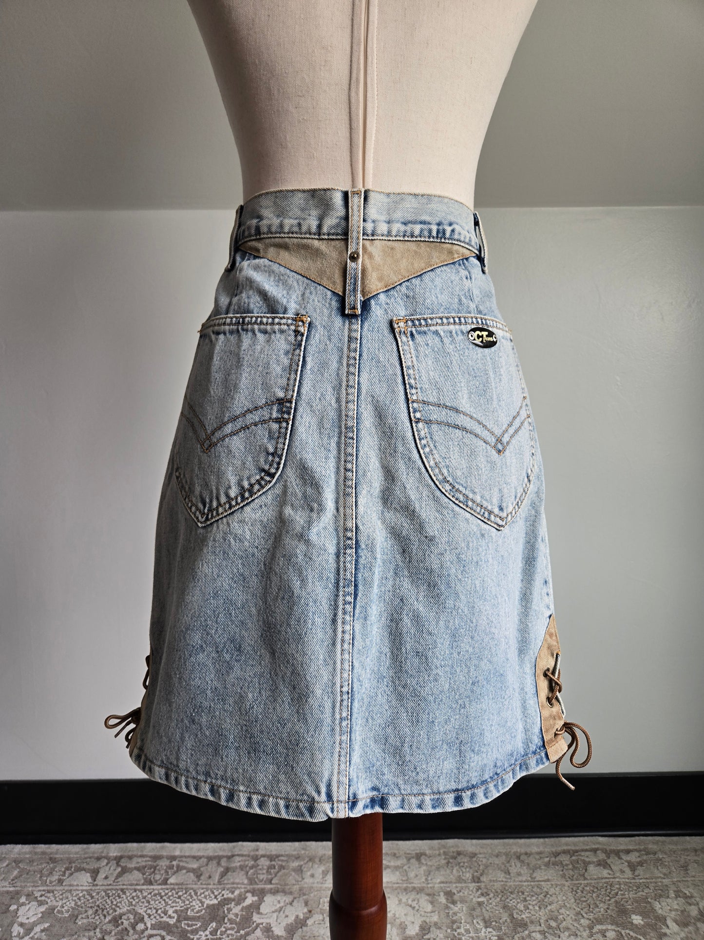 Vintage 90s CT Jeans Denim Two Piece Set Made in Brazil - Medium