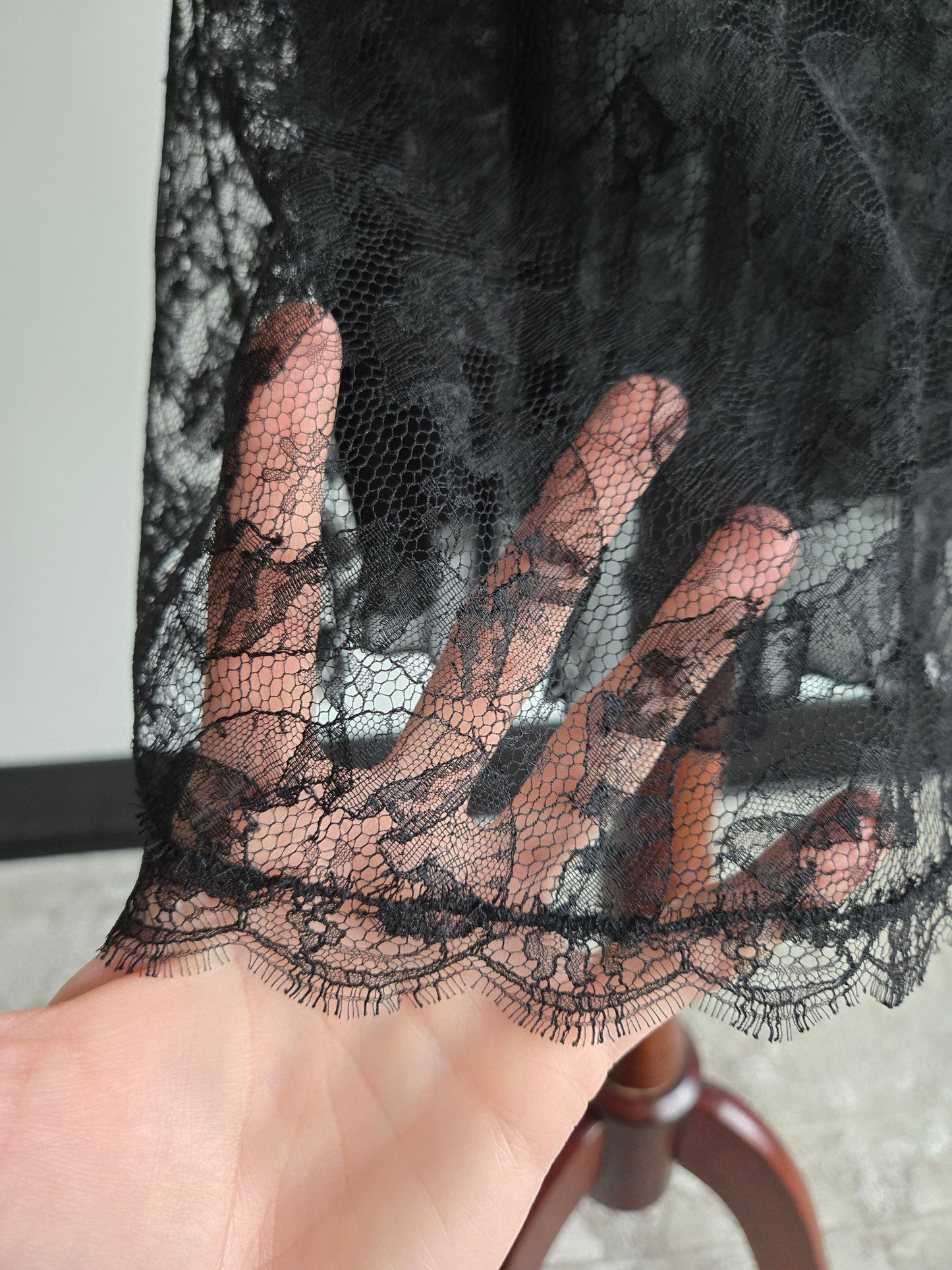 Blumarine Made in Italy Designer Lace and Velvet Skirt - Small