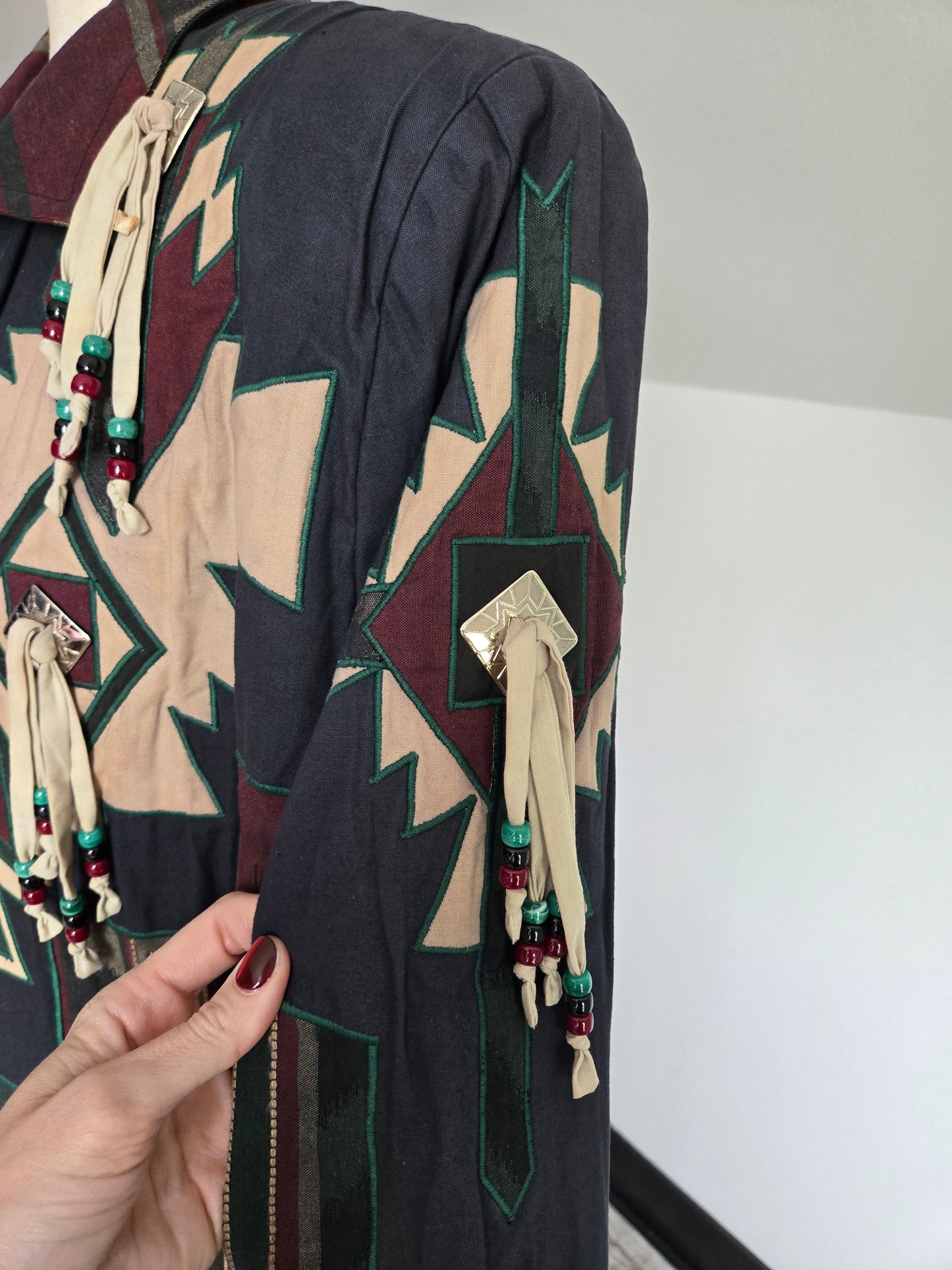Suzette International Vintage 80s Cotton Western Trench Coat - XL