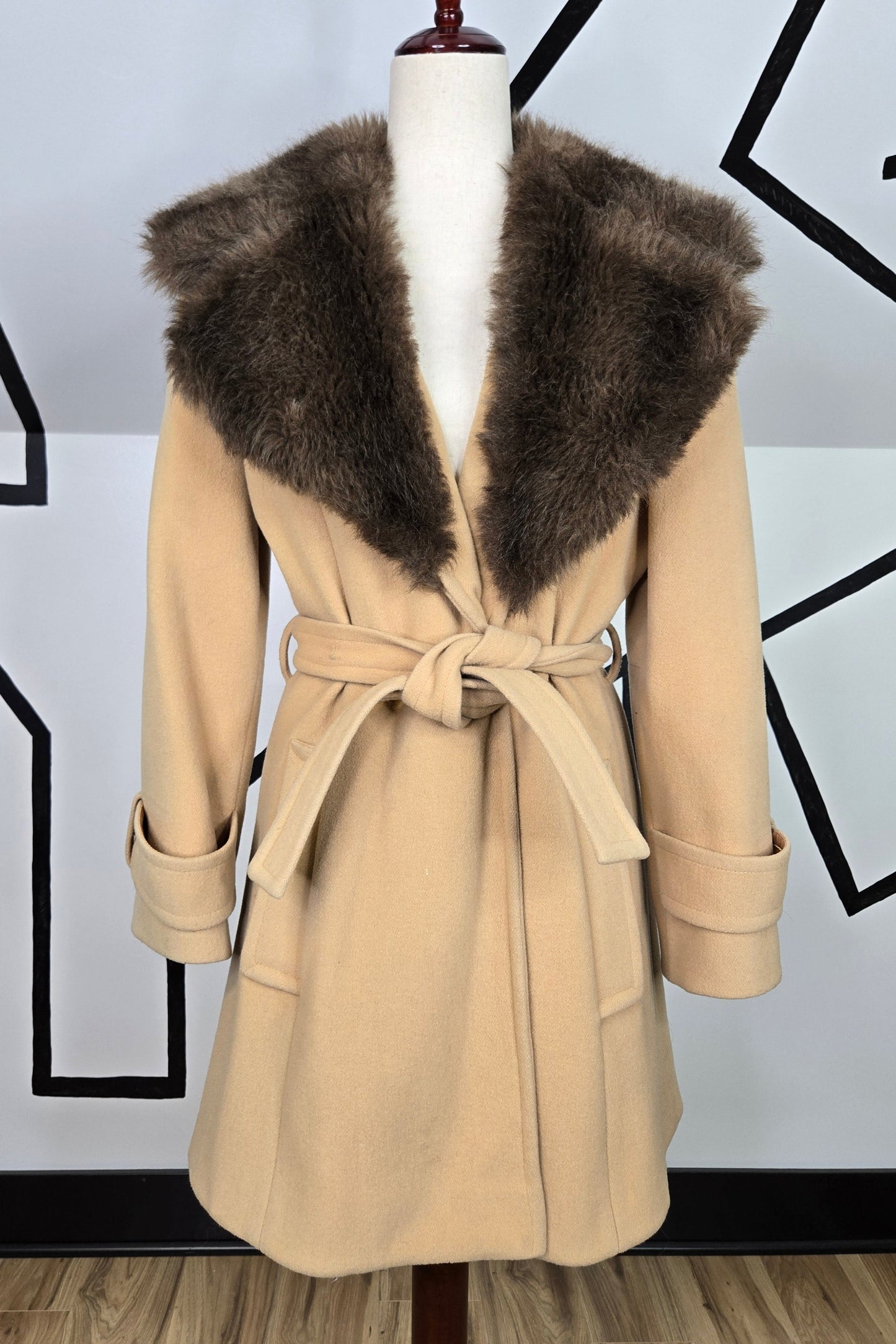 Mary Lane Vintage 60s Wool and Faux Fur Coat - small