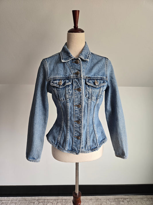Faconnable Vintage Light Wash Denim "Corset Style" Jacket - XS