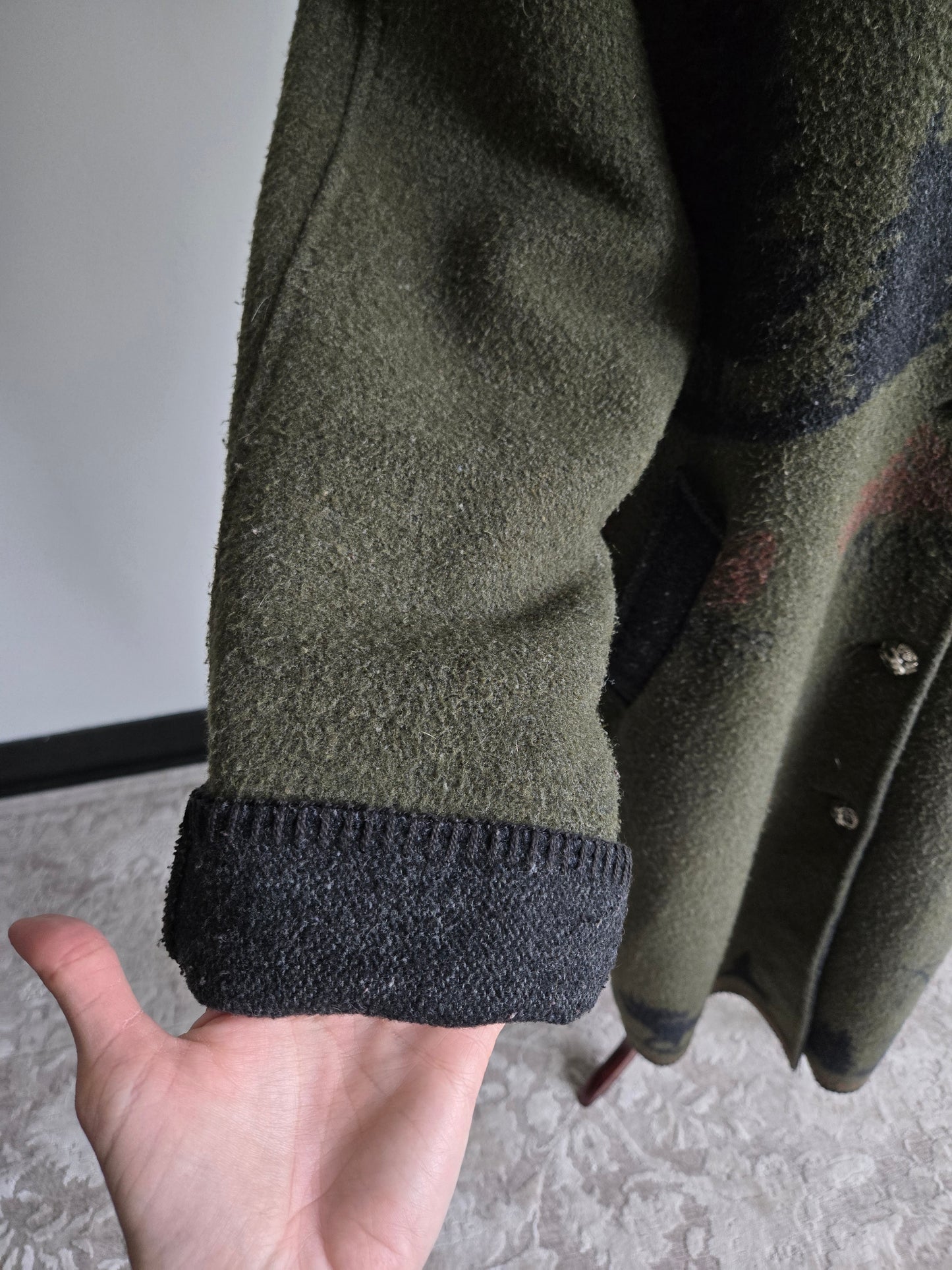 Vintage Wooded River Moose Jacket Made in Idaho - Large