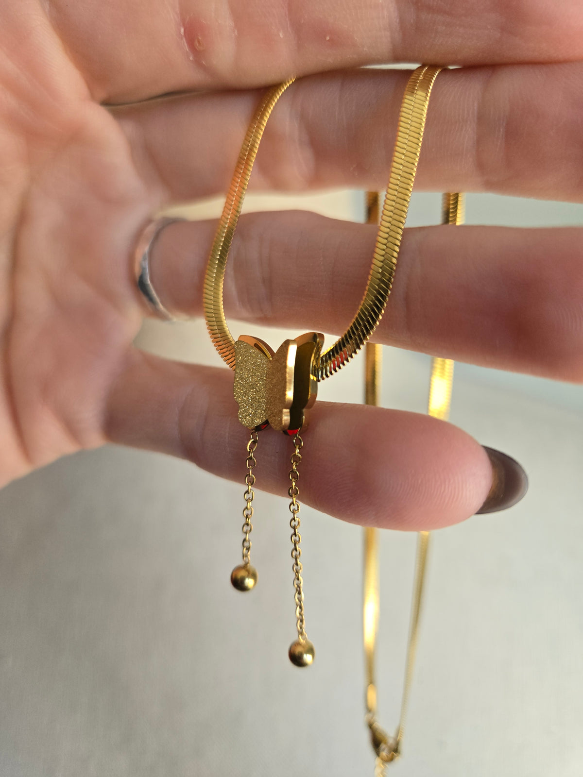 Gold Whimsy Butterfly Necklace