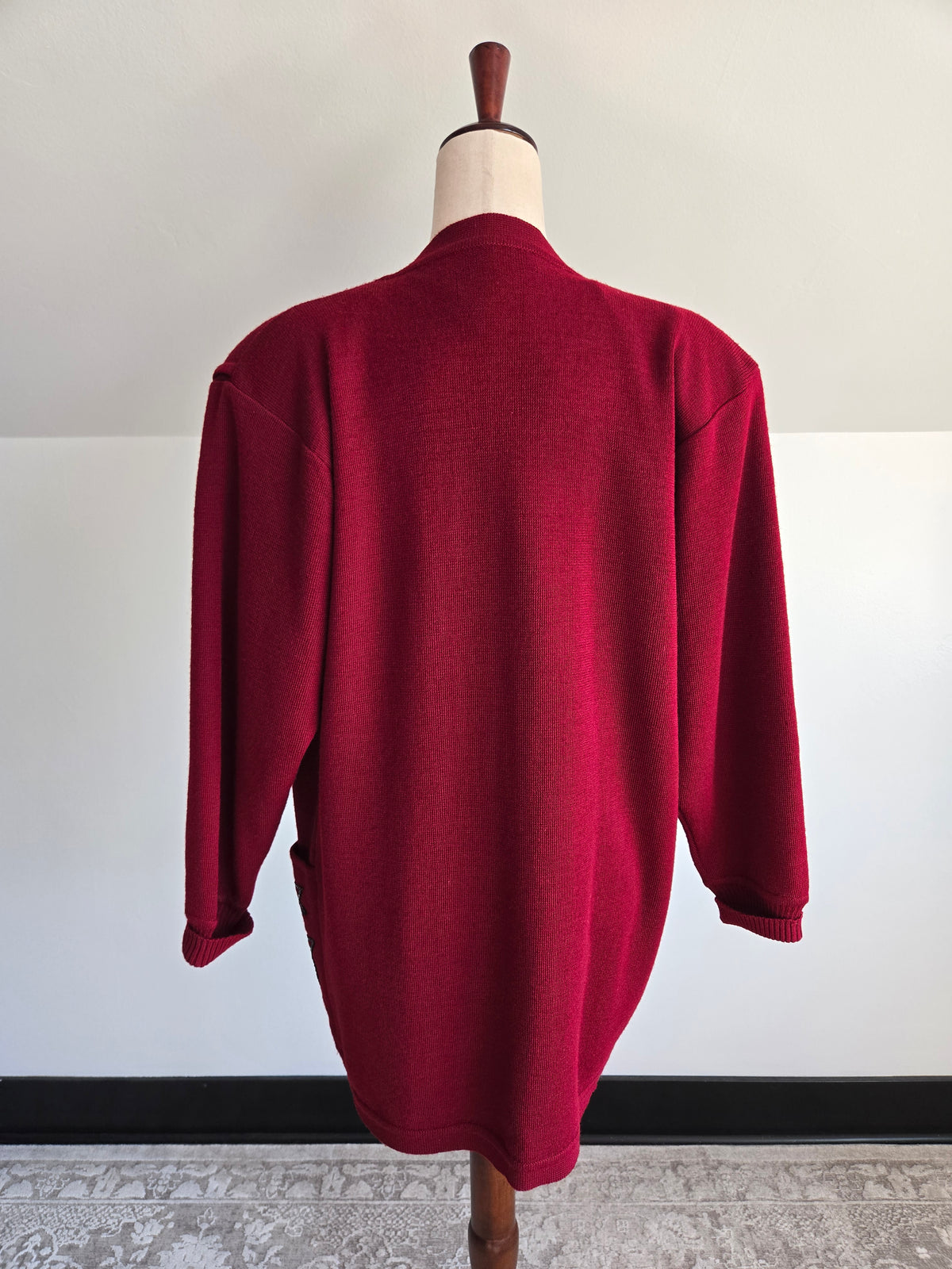 YaLei High End Beaded Wool Cardigan Sweater - XL