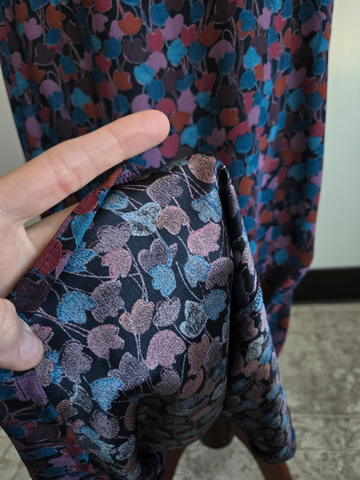 Vintage Laura Ashley Floral Maxi Skirt Made in UK - W34