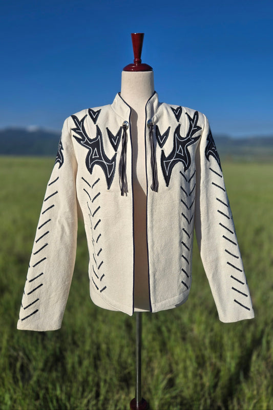 Red Collection Vintage Cotton Canvas Western Jacket - small