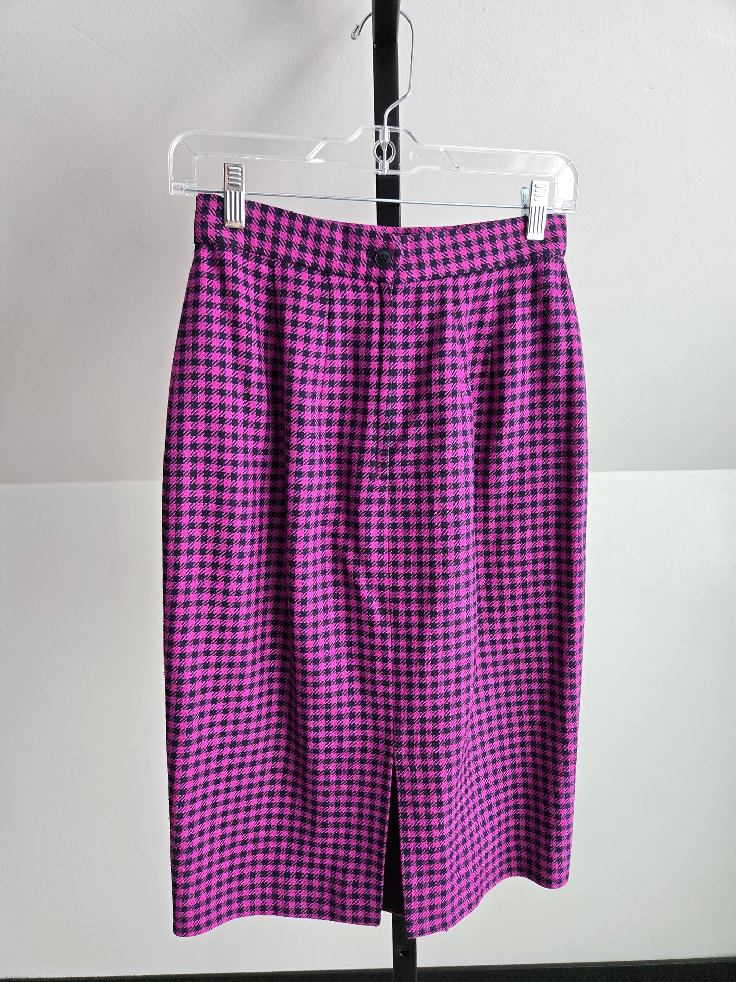 Liz Claiborne Vintage Silk/Wool Tweed Pink Plaid - Small