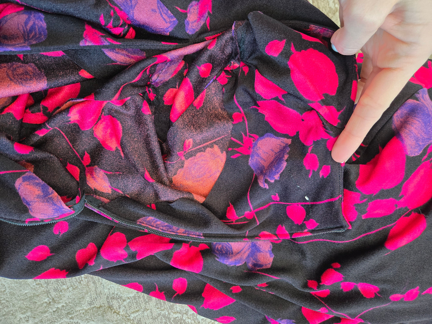 Vintage 70s Novelty Floral Print Maxi Dress - S/M/L