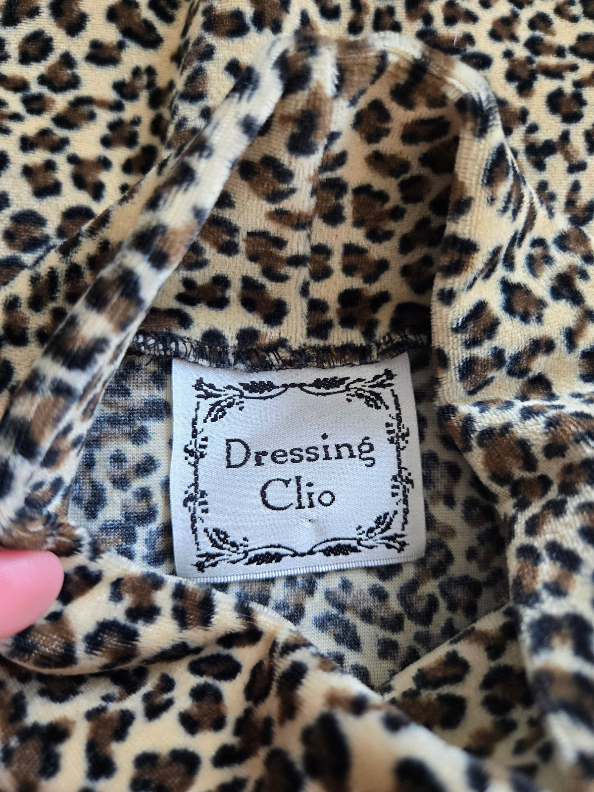 Vintage 90s Clio Leopard Dress - large