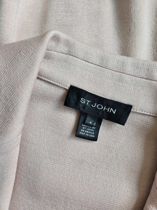 St John Pale Pink Knit Blazer - Size 4