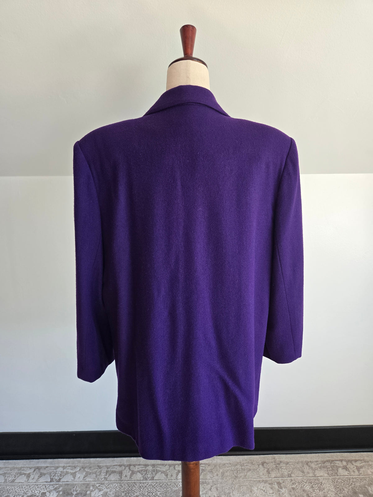 Vintage Sag Harbor Deep Purple Wool Blazer - Size 16