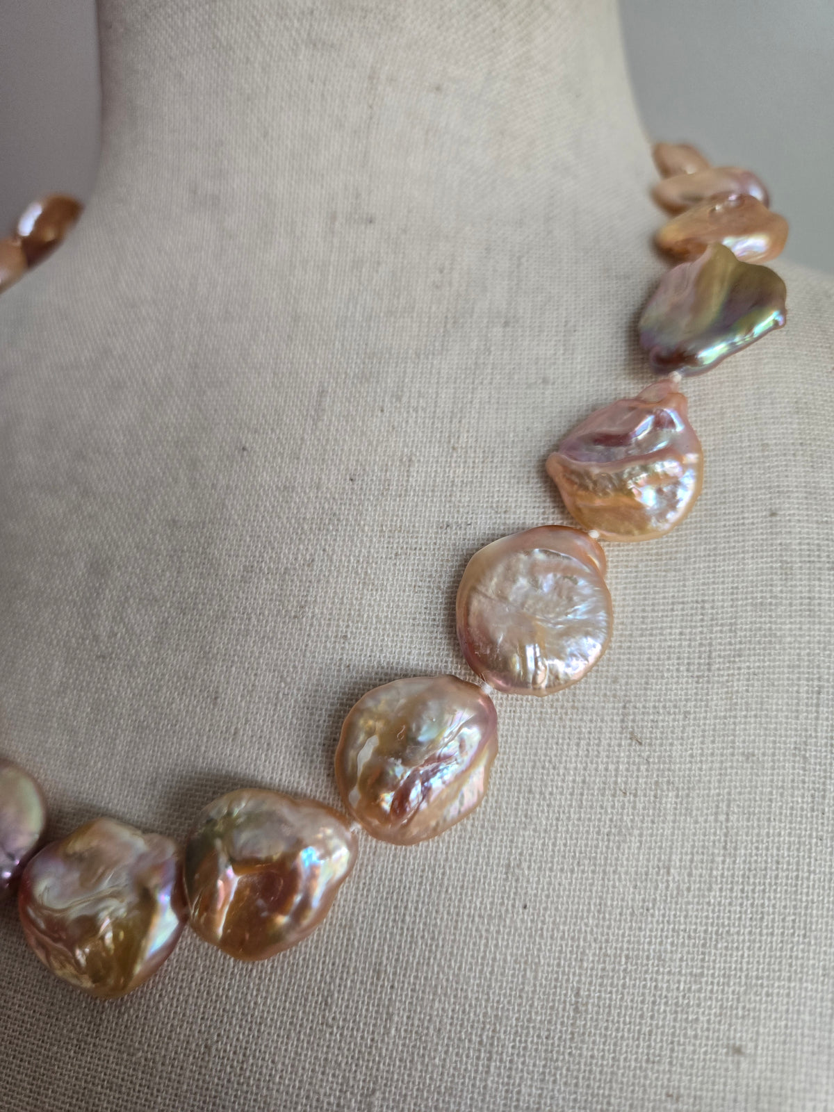 Vintage Baroque Pink Freshwater Pearl Necklace