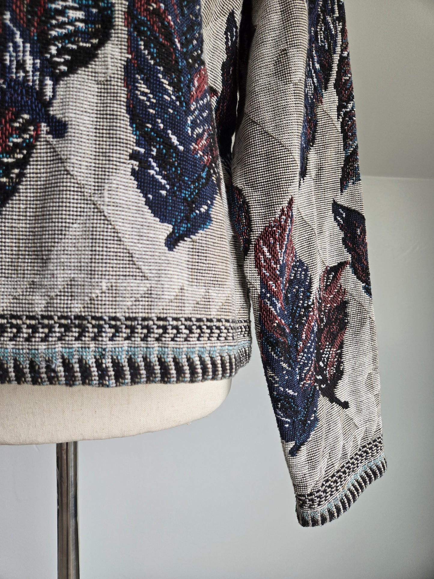 Vintage Cotton Feather Tapestry Western Jacket - XL