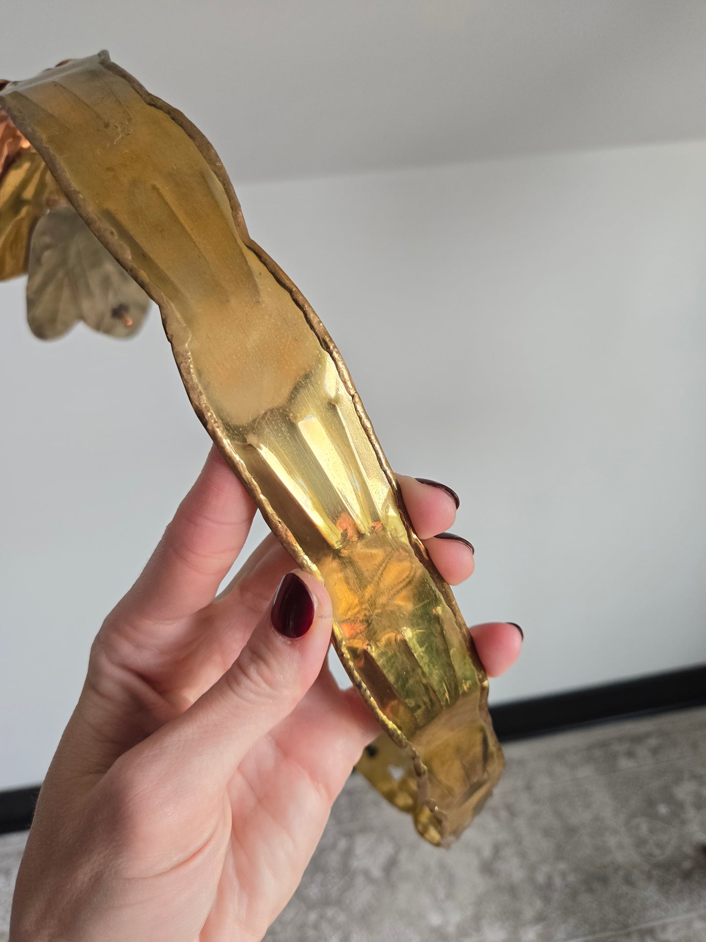 1970s Solid Brass Multi Tone Belt - W26-33"