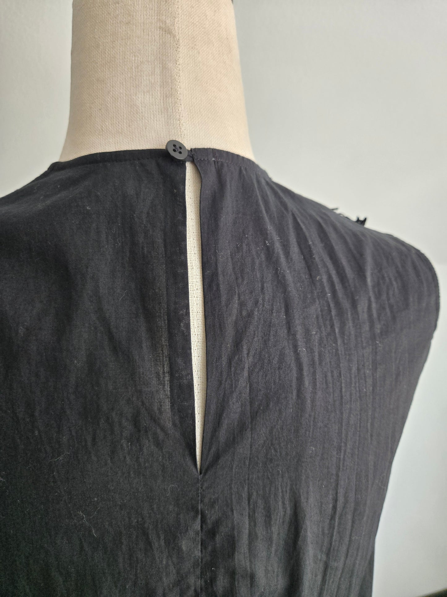 Lareida Designer Black Avant Garde Blouse Made in Portugal- XS/S