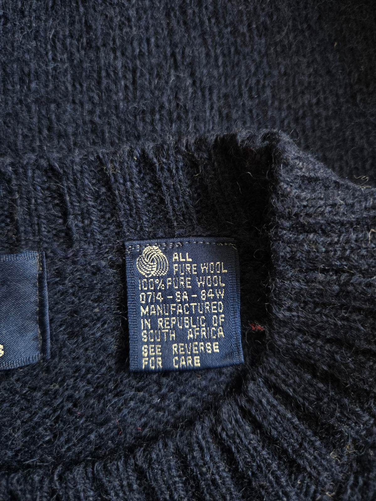 Vintage Hartog Marine Club South African Wool SS Sweater - M/L