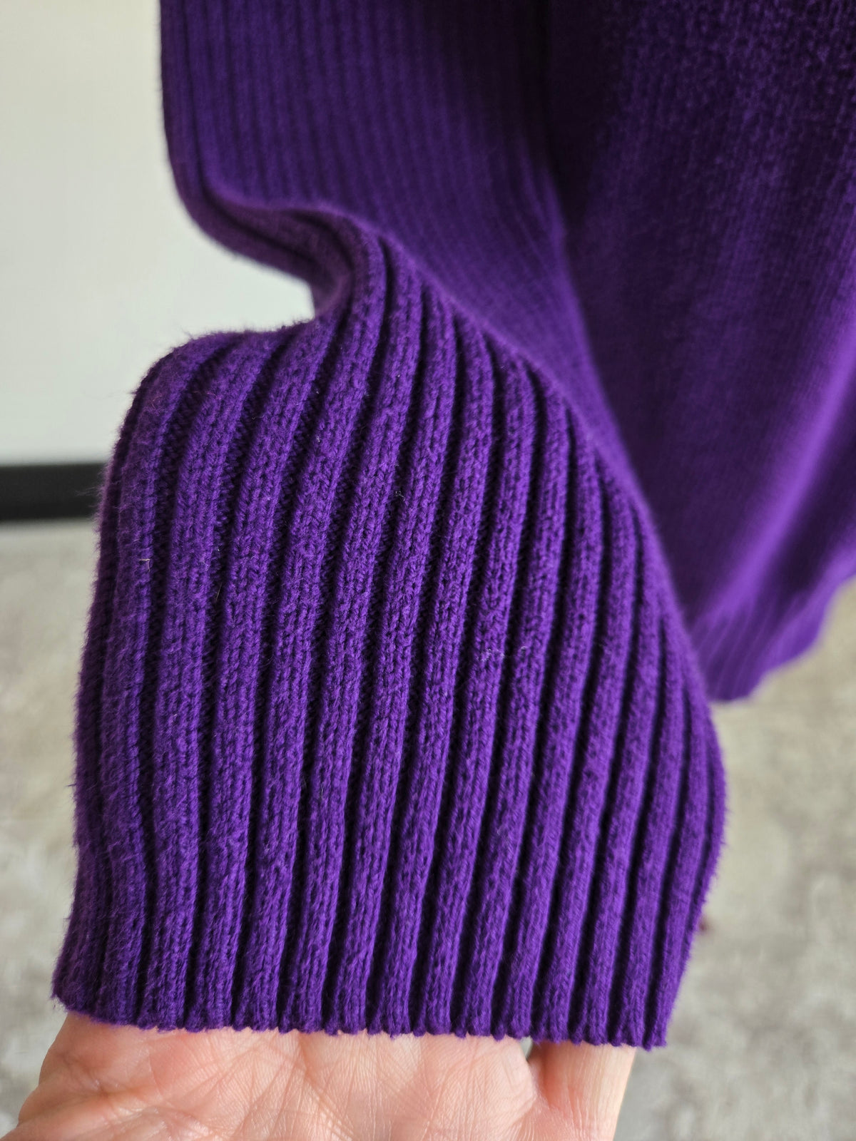 Lauren Ralph Lauren Purple Equestrian Cardigan - Large