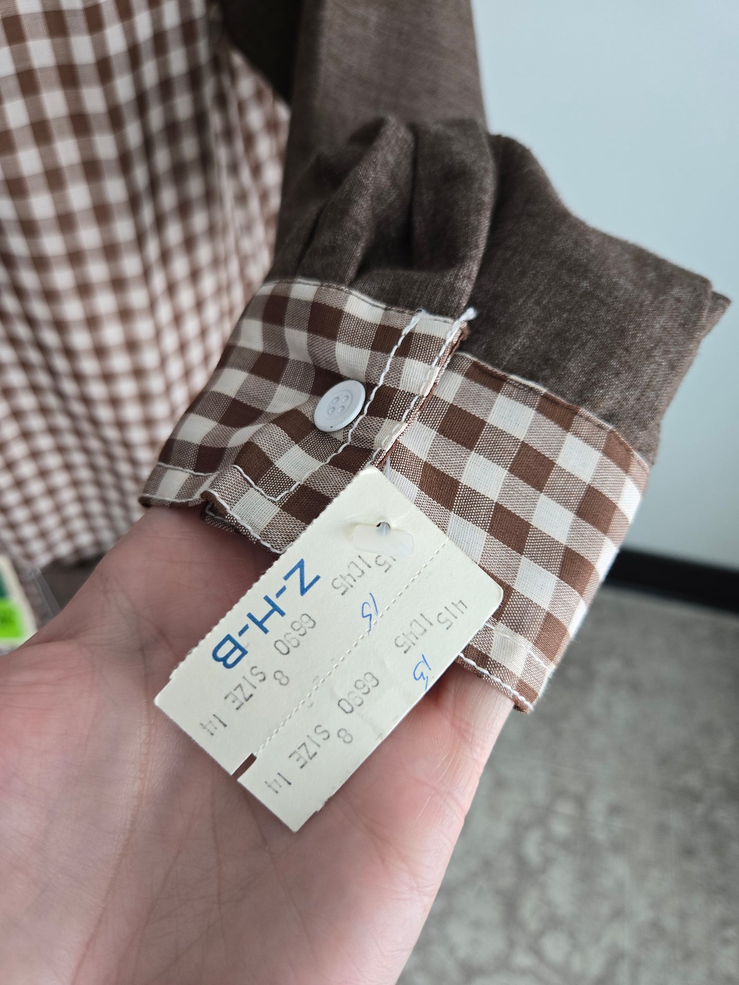 Deadstock Models Coat Brown Gingham House Coat - large