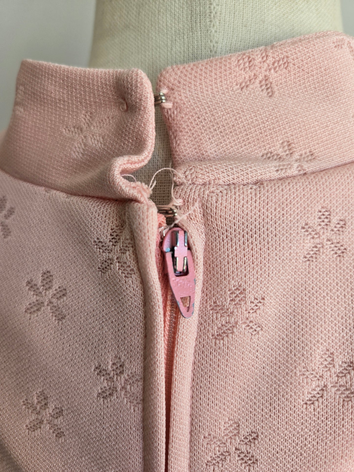 Lady Laura by Toni Todd Vintage Pink Dress with Beaded Detail - large