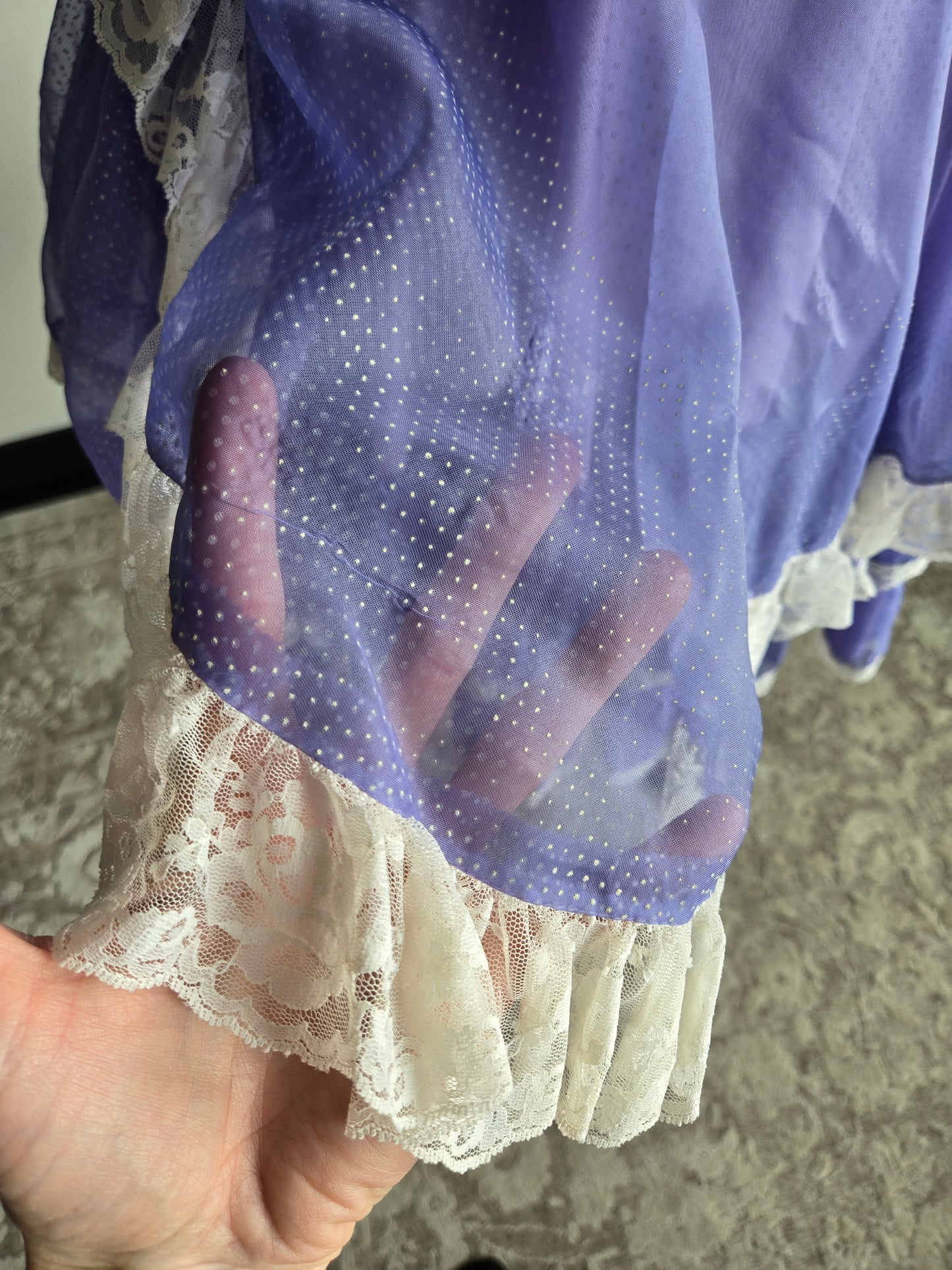 True Vintage 1960s Western Swing Dancing Dress Purple and White - XS
