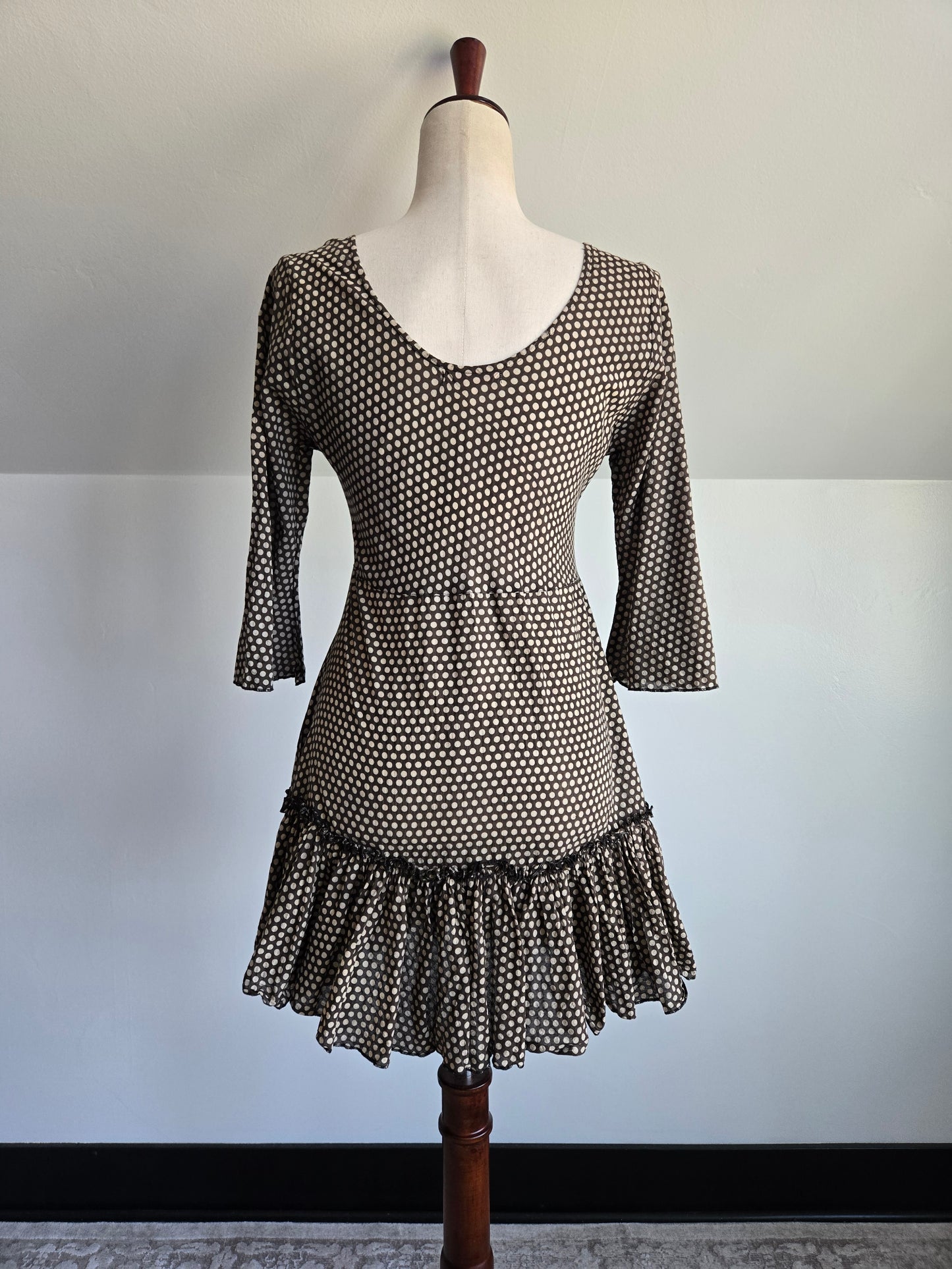 Trade Cloth Lightweight Cotton Polka Dot Dress - XS