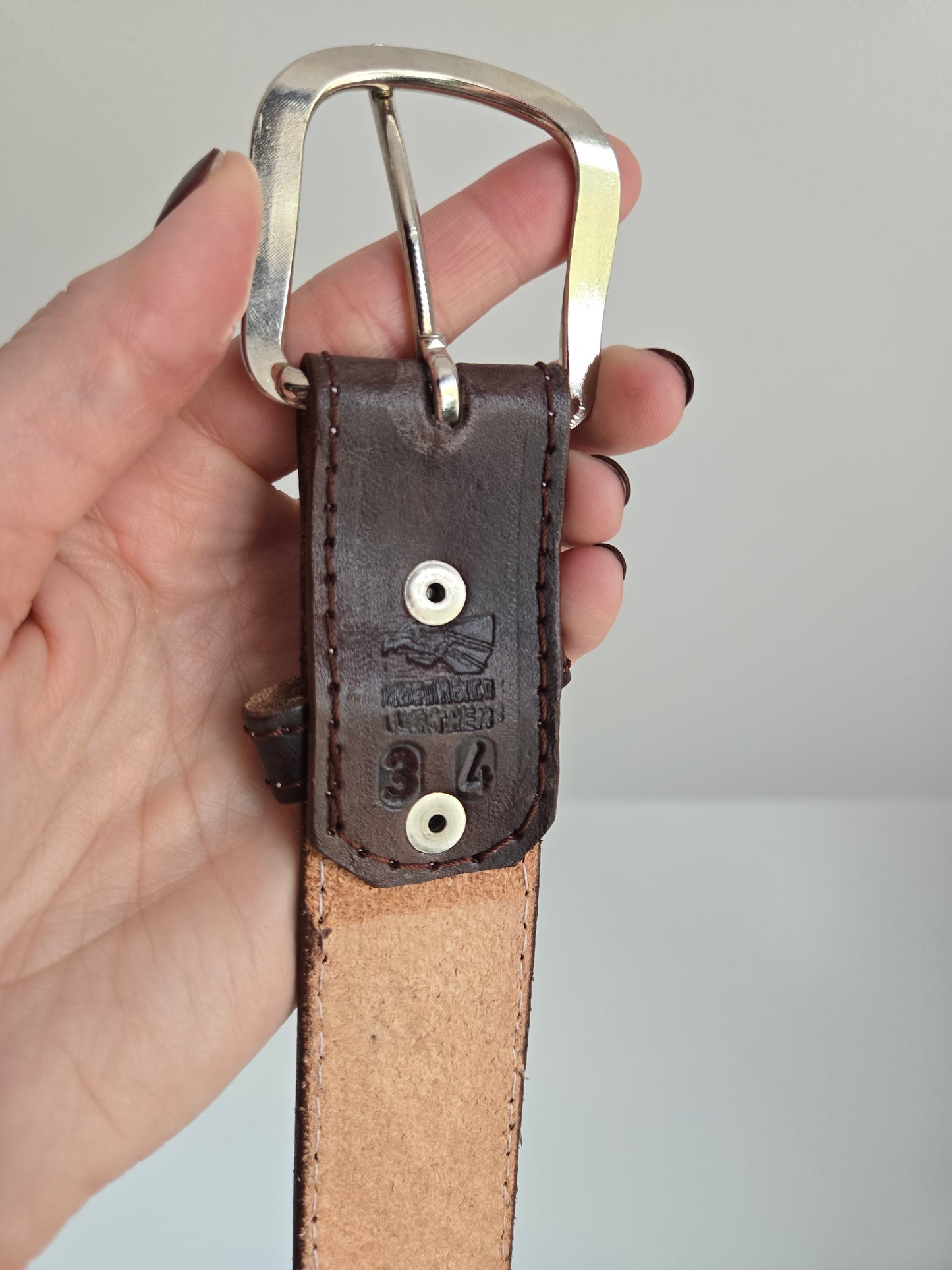 Made in Mexico Tooled Leather Belt with Horses - W31-36"