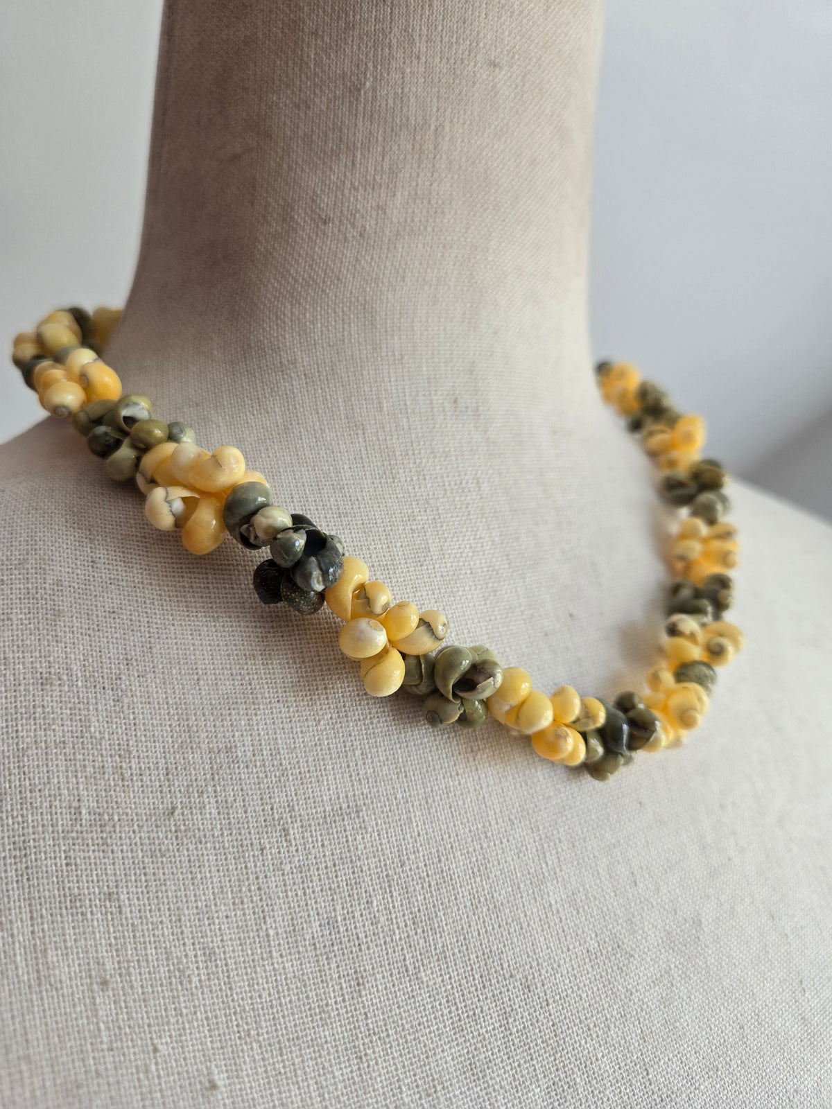 Vintage Seashell Cluster Necklace