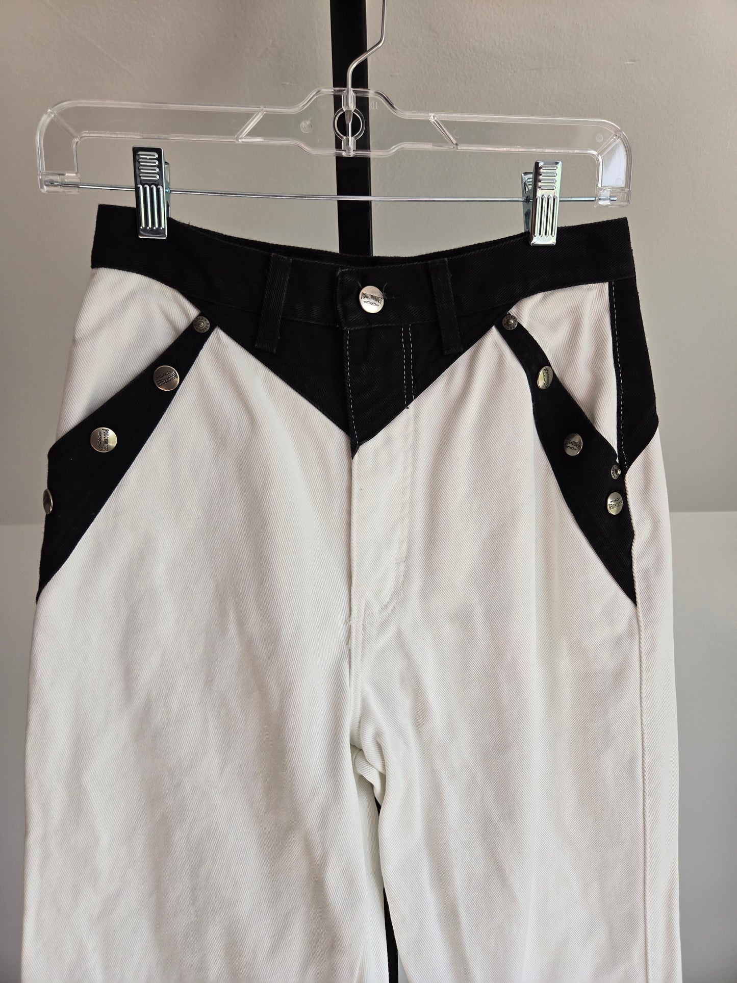 Roughrider by Circle T Vintage Black and White Jeans - W26-27"