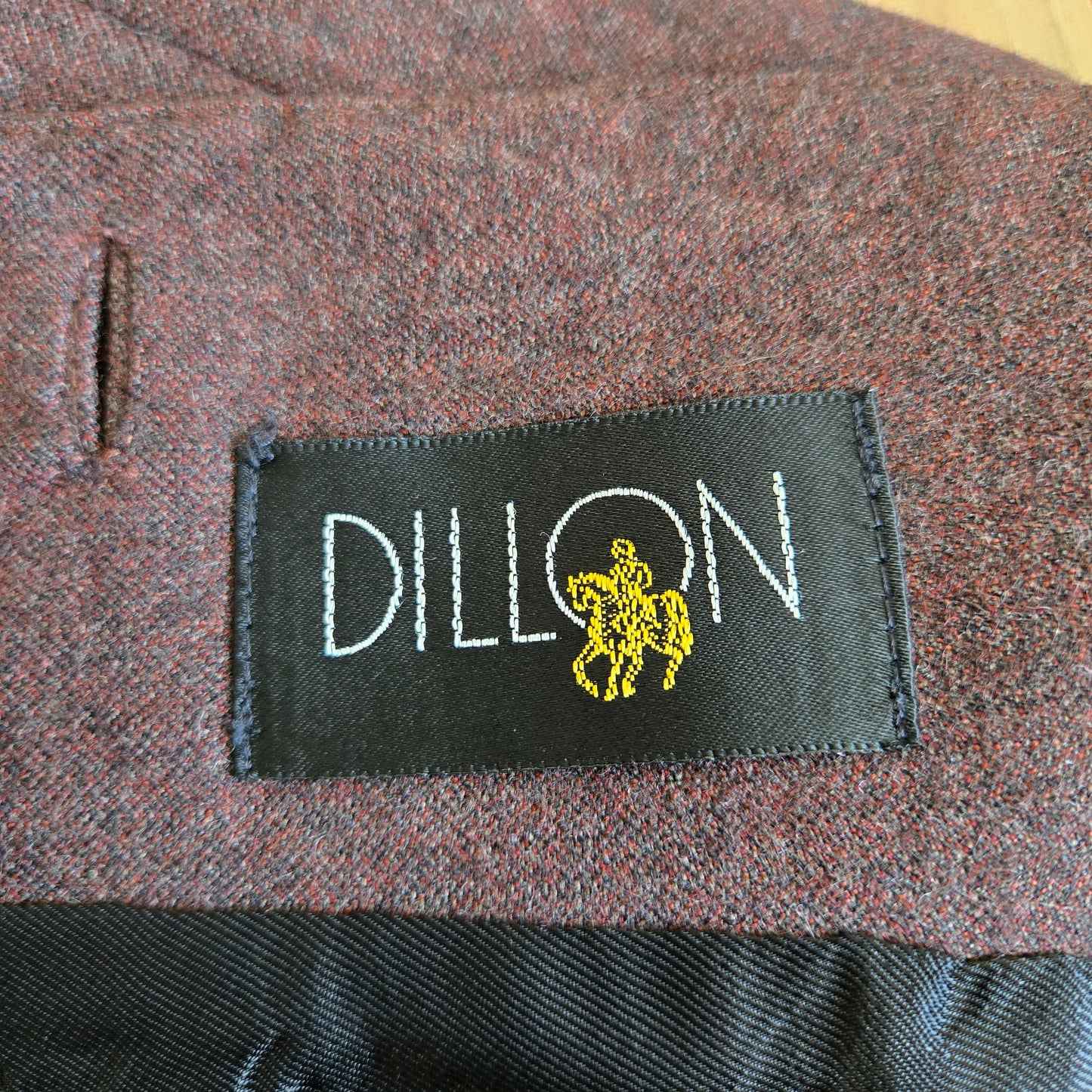 Dillon Vintage Burgundy Heather Wool Blazer Made in Hungary - small